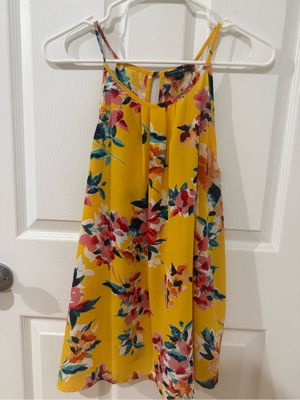 Girls Floral Yellow Sleeveless Sundress
